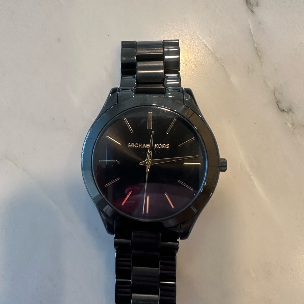 Michael Kors Black Stainless Steel Watch